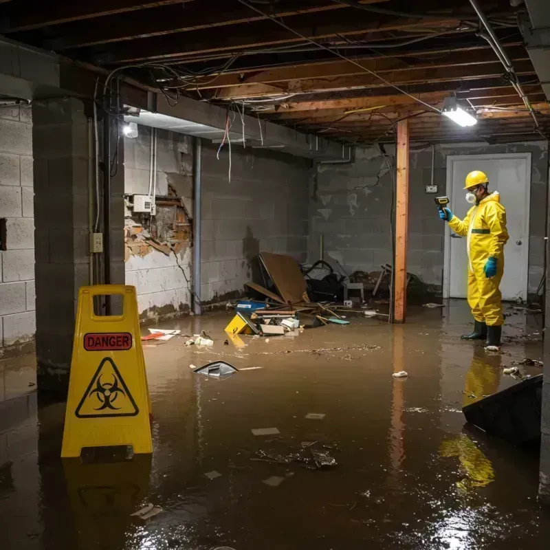 Flooded Basement Electrical Hazard in Bethany, IL Property